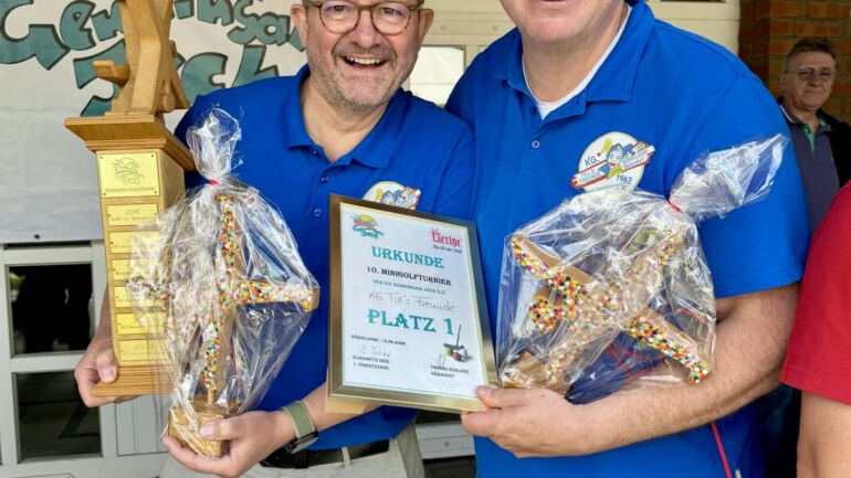1. Platz für Till’s Freunde beim Minigolf-Turnier der KG Gemeinsam Jeck